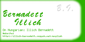 bernadett illich business card
